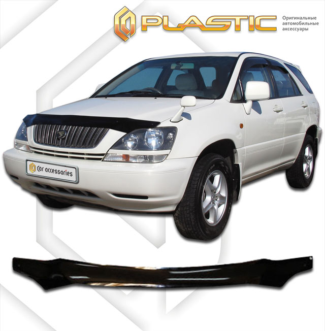 Ветровики дверей (Шелкография "карбон" серебро) Toyota Harrier  2010031000205