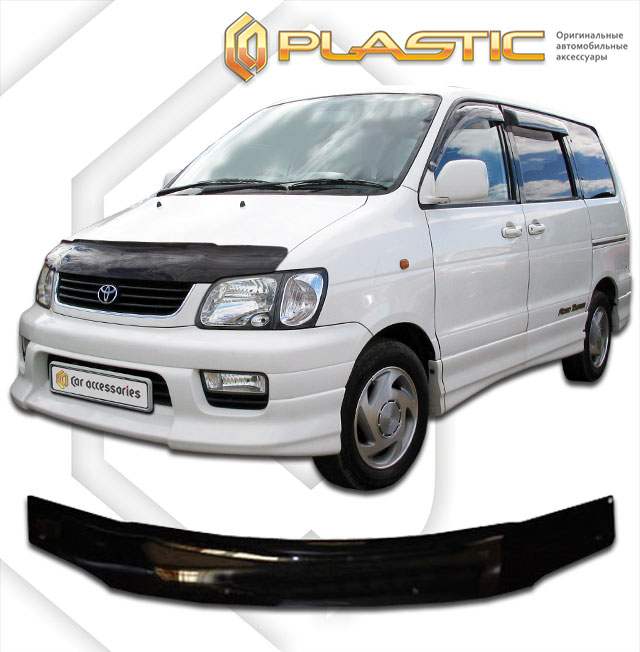 Ветровики дверей (Шелкография белая) Toyota Town ACE  2010030400211