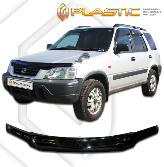Ветровики дверей (Шелкография белая) Honda CR-V  2010030400334