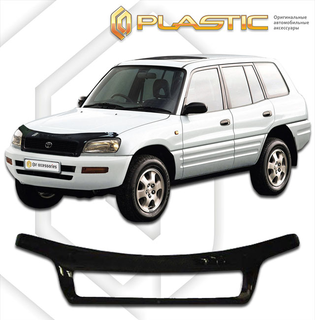 Дефлектор капота (Classic полупрозрачный) Toyota Rav4  2010010300364