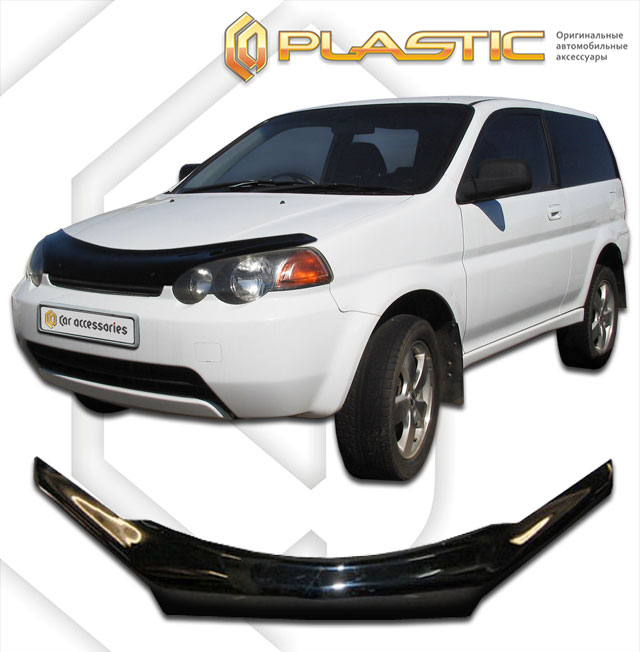 Ветровики дверей (Шелкография белая) Honda HR-V  2010030400389