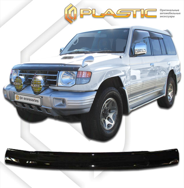 Дефлектор капота (Classic полупрозрачный) Mitsubishi Pajero  2010010300470