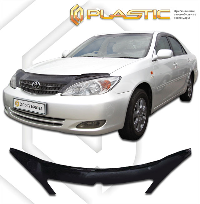 Ветровики дверей (Шелкография "карбон" серебро) Toyota Camry  2010031000526