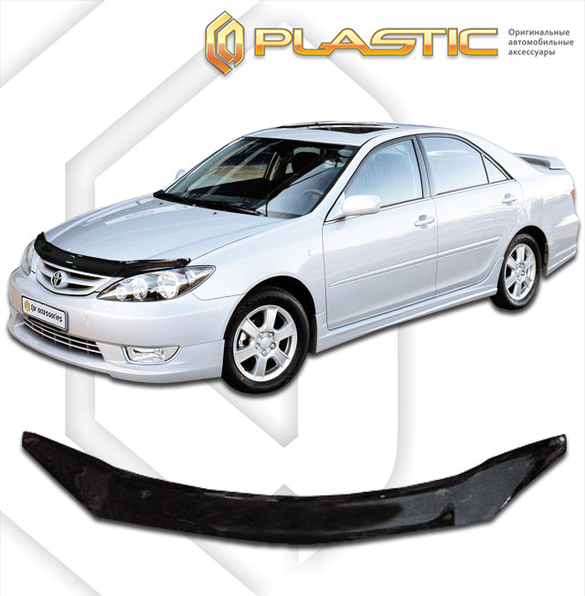 Ветровики дверей (Шелкография "карбон" серебро) Toyota Camry  2010031000656