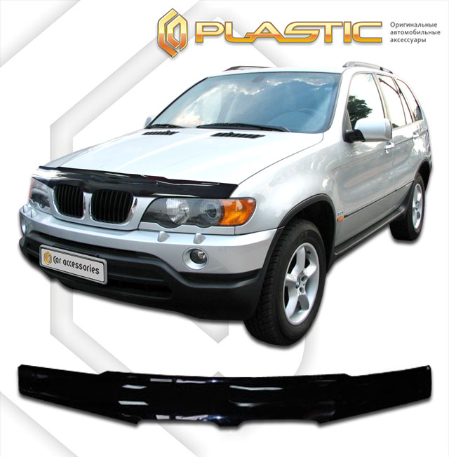 Дефлектор капота (Classic полупрозрачный) BMW X5  2010010300814