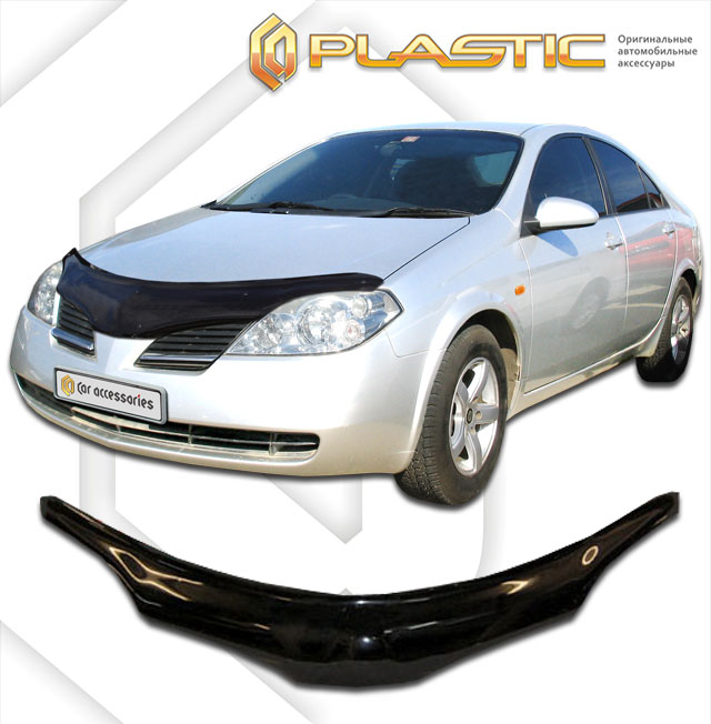 Дефлектор капота (Classic полупрозрачный) Nissan Primera  2010010300920