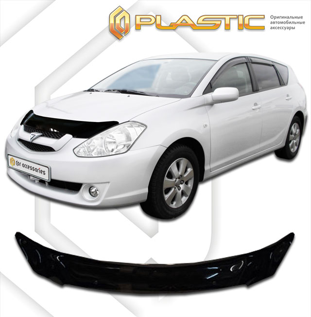 Ветровики дверей (Шелкография "карбон" серебро) Toyota Caldina  2010031001165