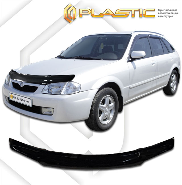 Дефлектор капота (Classic полупрозрачный) Mazda Familia  2010010301262