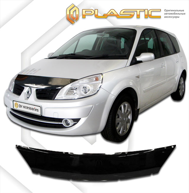 Дефлектор капота (Classic полупрозрачный) Renault Scenic  2010010301682