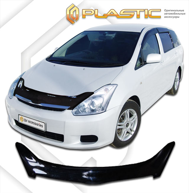 Ветровики дверей (Шелкография белая) Toyota Wish  2010030401744