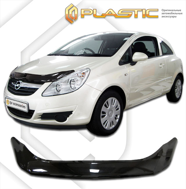 Дефлектор капота (Classic полупрозрачный) Opel Corsa  2010010301866