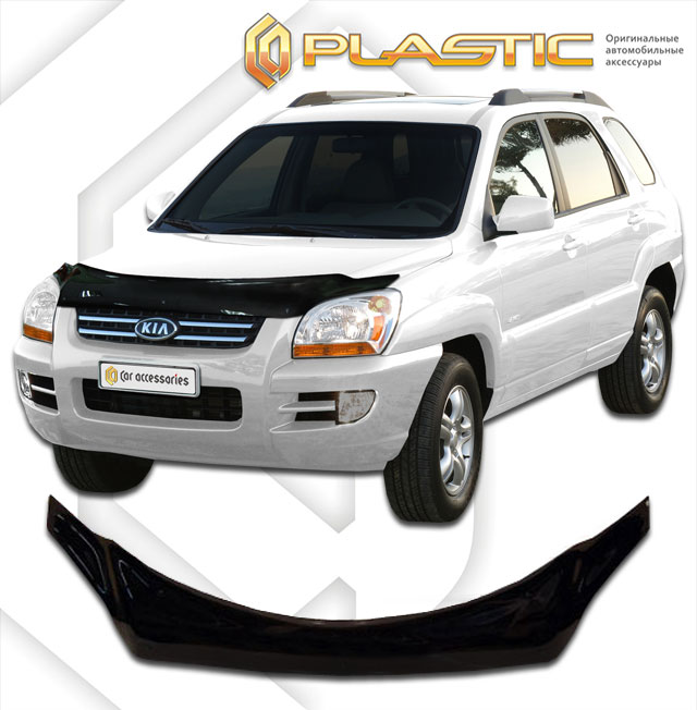 Дефлектор капота (Classic полупрозрачный) Kia Sportage  2010010301958
