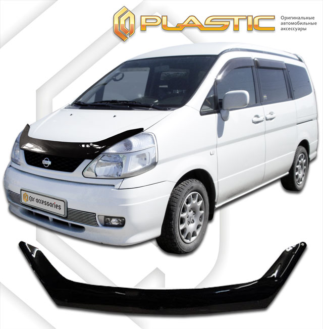 Дефлектор капота (Classic полупрозрачный) Nissan Serena  2010010302047