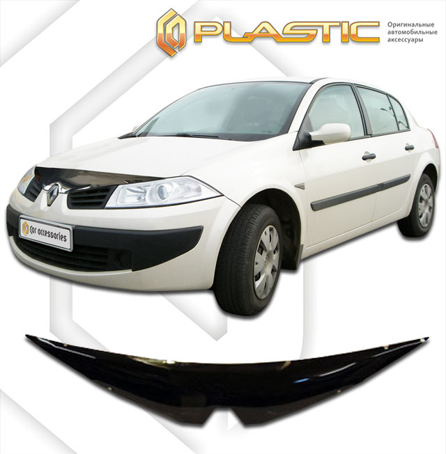 Дефлектор капота (Classic полупрозрачный) Renault Megane  2010010302115