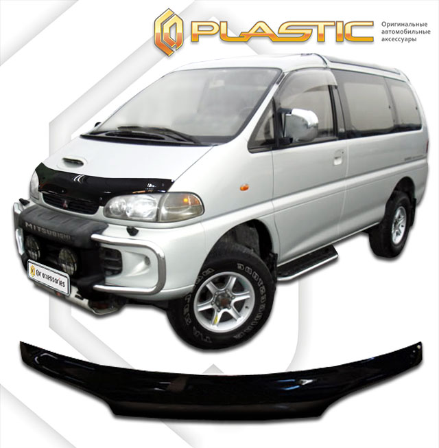 Дефлектор капота (Classic полупрозрачный) Mitsubishi Delica  2010010302177