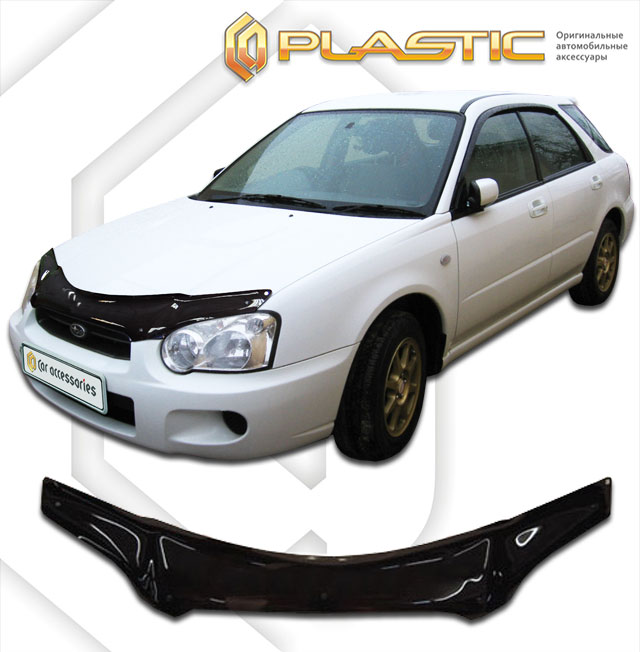 Дефлектор капота (Classic полупрозрачный) Subaru Impreza  2010010302405
