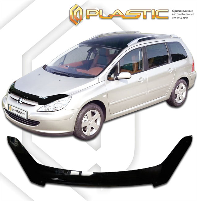 Дефлектор капота (Classic полупрозрачный) Peugeot 307  SW 2010010302559