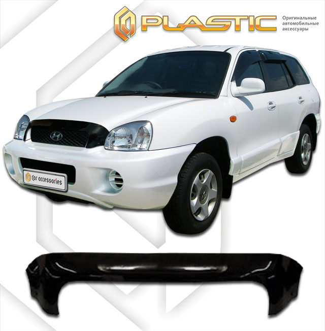 Дефлектор капота (Classic полупрозрачный) Hyundai Santa Fe Classic  2010010302795
