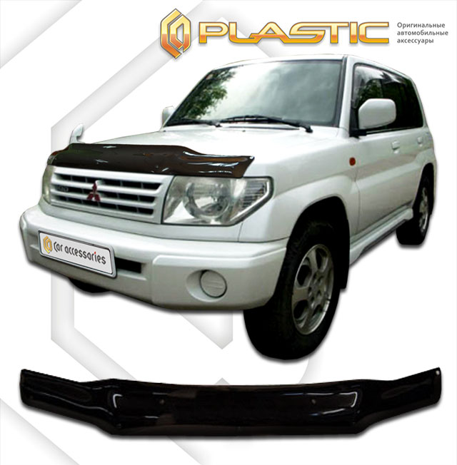 Дефлектор капота (Classic полупрозрачный) Mitsubishi Pajero IO  2010010302801
