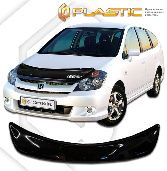 Дефлектор капота (Classic полупрозрачный) Honda Stream  2010010302955
