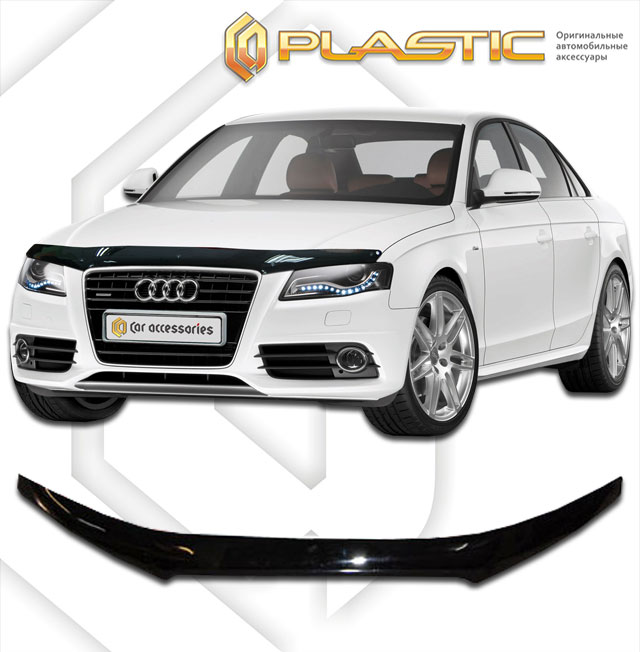 Дефлектор капота (Classic полупрозрачный) Audi A4  2010010303037
