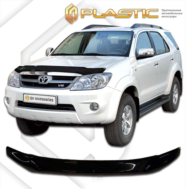 Дефлектор капота (Classic полупрозрачный) Toyota Fortuner  2010010303044