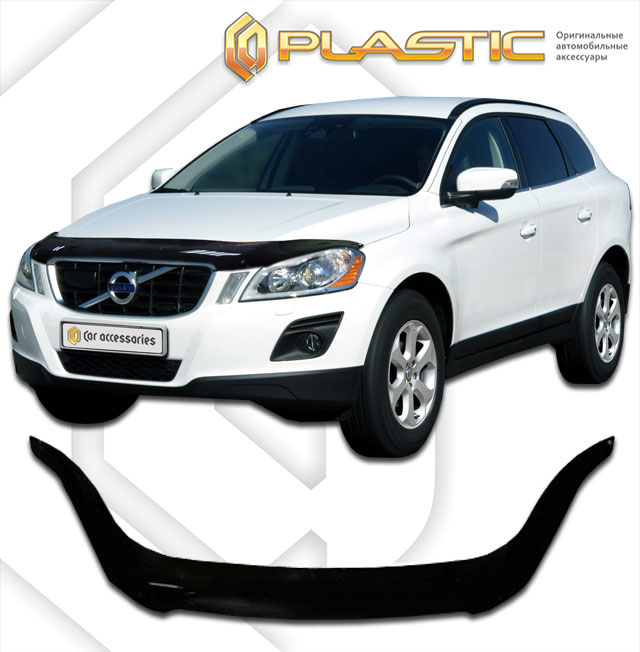 Дефлектор капота (Classic полупрозрачный) Volvo XC60  2010010303341