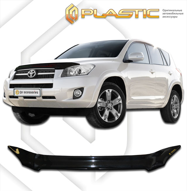 Дефлектор капота (Classic полупрозрачный) Toyota Rav4  2010010303693
