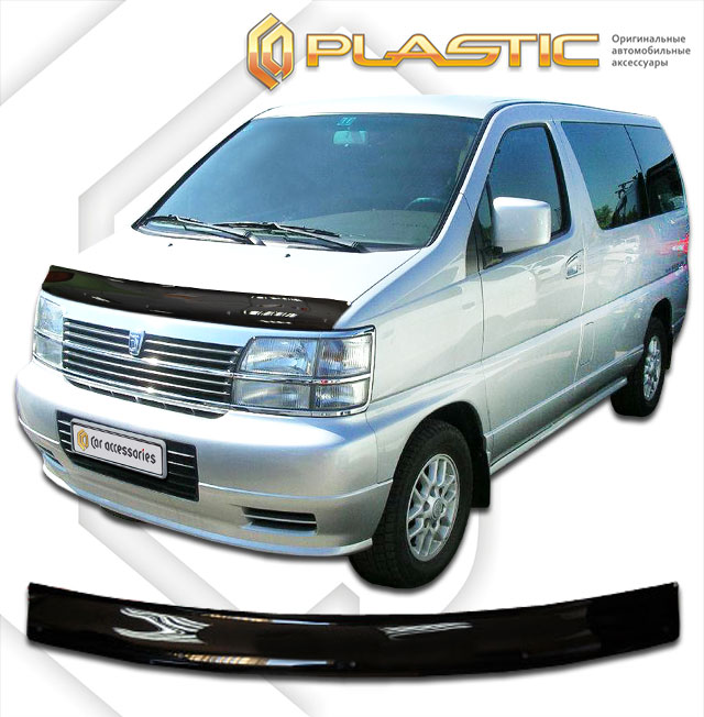 Дефлектор капота (Classic полупрозрачный) Nissan Elgrand  2010010303709
