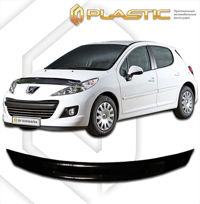 Дефлектор капота (Classic полупрозрачный) Peugeot 207  2010010303822