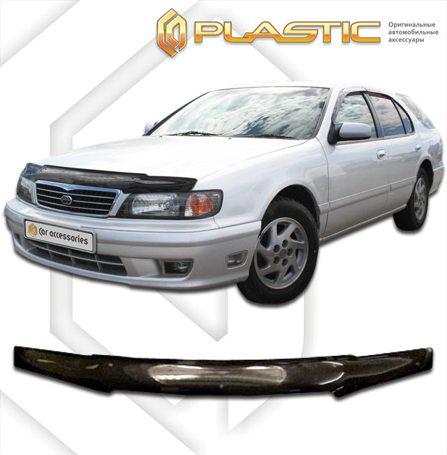Дефлектор капота (Classic полупрозрачный) Nissan Maxima  2010010304089