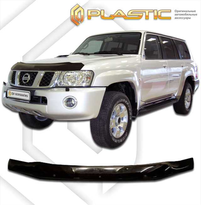 Дефлектор капота (Classic полупрозрачный) Nissan Safari  2010010304164