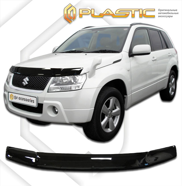 Ветровики дверей (Шелкография белая) Suzuki Grand Vitara  2010030404349