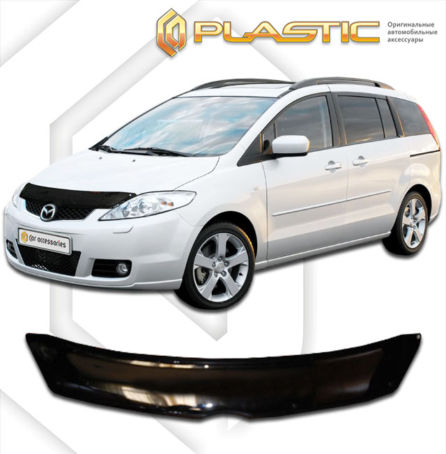 Дефлектор капота (Classic полупрозрачный) Mazda 5  2010010304515