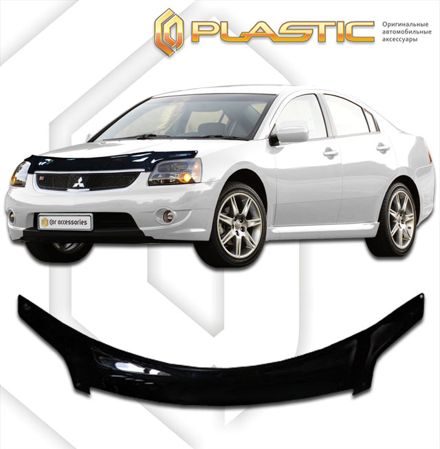 Дефлектор капота (Classic полупрозрачный) Mitsubishi Galant  2010010304737