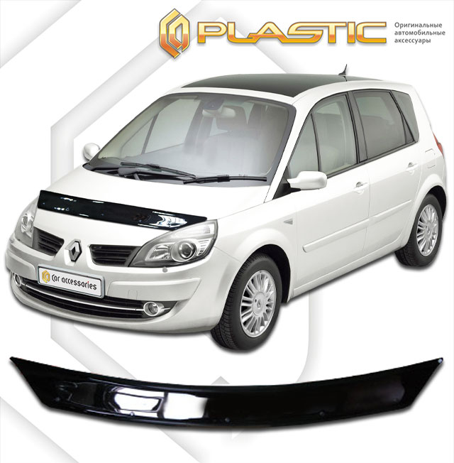 Дефлектор капота (Classic полупрозрачный) Renault Scenic II  2010010304799