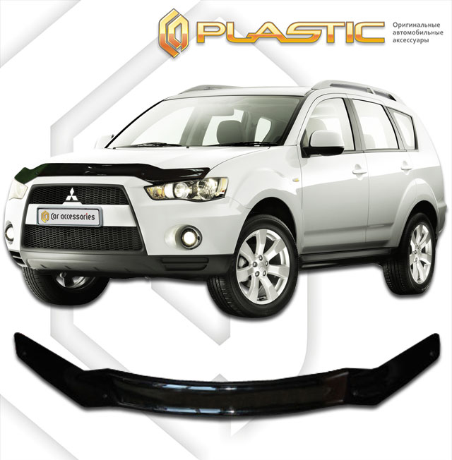 Дефлектор капота (Classic полупрозрачный) Mitsubishi Outlander XL 2010010305000