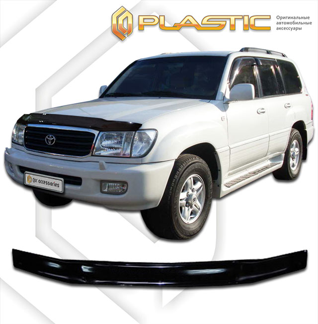 Ветровики дверей (Шелкография "карбон" серебро) Toyota Land Cruiser 100 2010031005194
