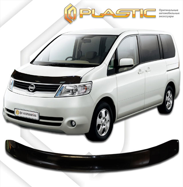 Дефлектор капота (Classic полупрозрачный) Nissan Serena  2010010305314