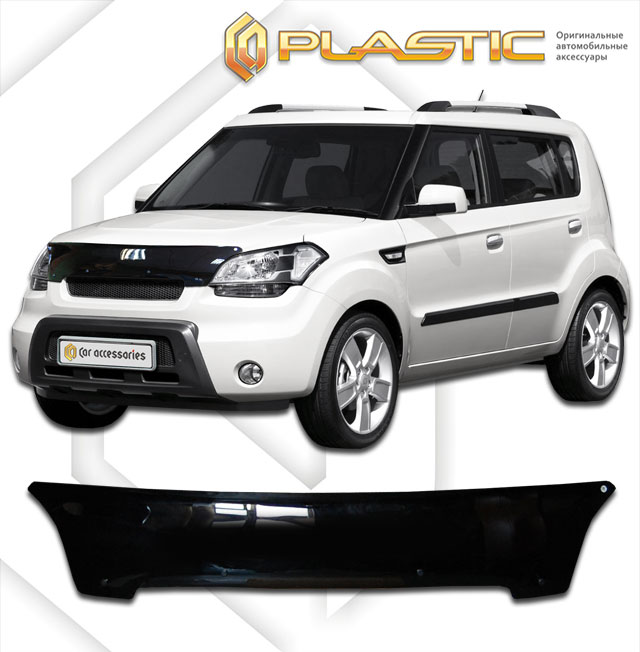 Дефлектор капота (Classic полупрозрачный) Kia Soul  2010010305512