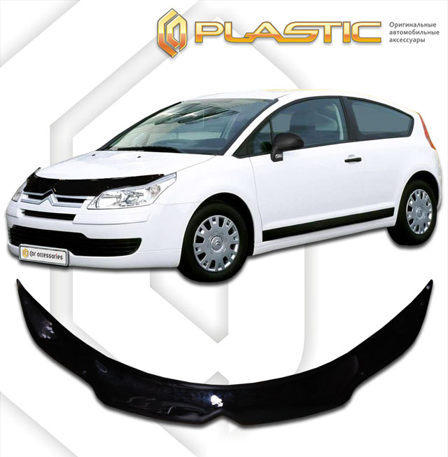 Дефлектор капота (Classic полупрозрачный) Citroen C4  2010010305956