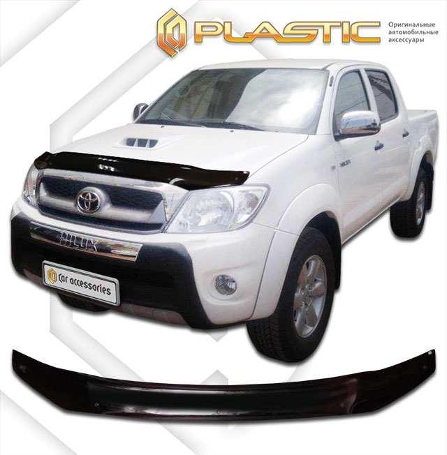 Дефлектор капота (Classic полупрозрачный) Toyota Hilux   2010010306106