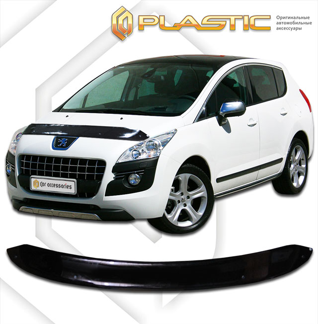 Дефлектор капота (Classic полупрозрачный) Peugeot 3008  2010010306137