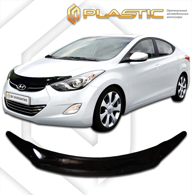 Дефлектор капота (Classic полупрозрачный) Hyundai Avante  2010010306465