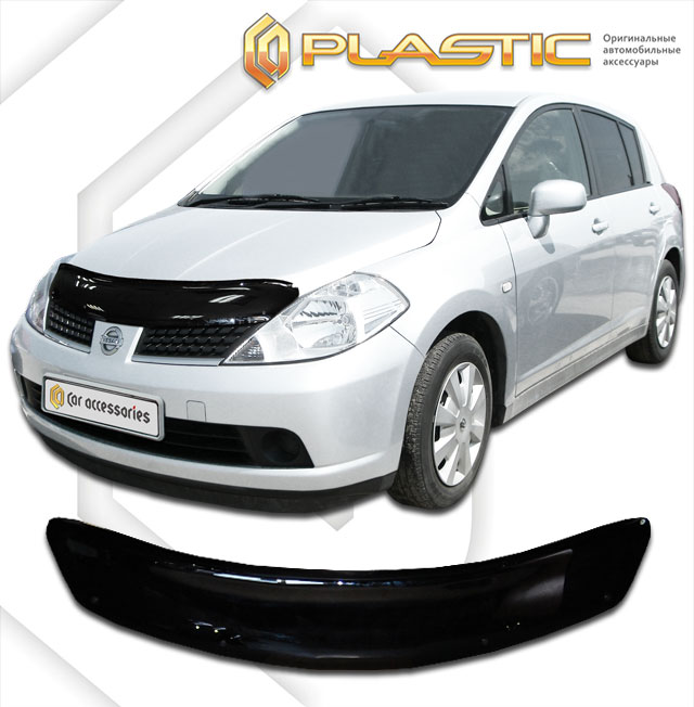 Дефлектор капота (Classic полупрозрачный) Nissan Versa  2010010306694