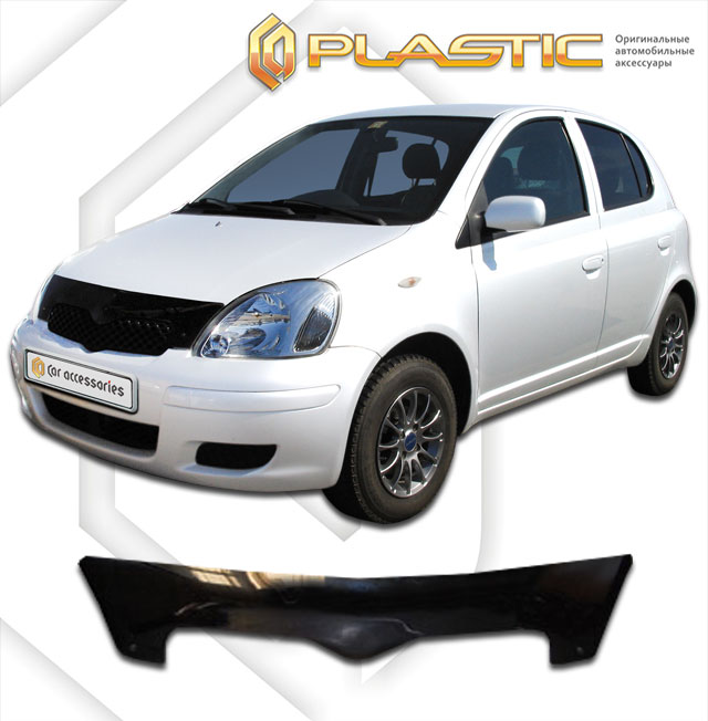 Дефлектор капота (Classic полупрозрачный) Toyota Yaris   2010010306779