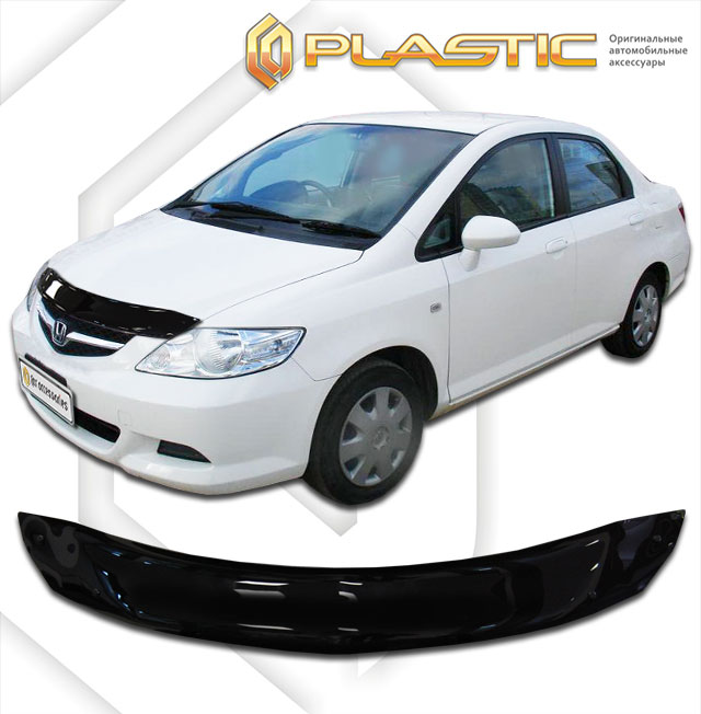 Дефлектор капота (Classic полупрозрачный) Honda Fit Aria  2010010307318