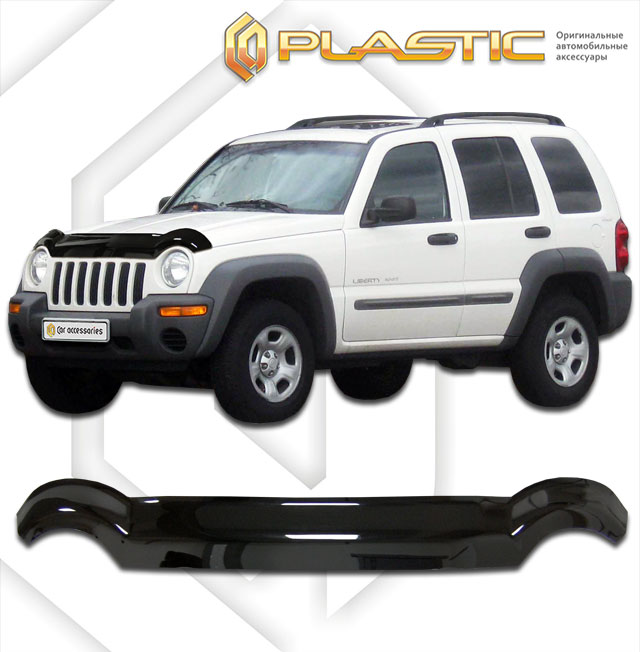 Дефлектор капота (Classic полупрозрачный) Jeep Liberty  2010010307356