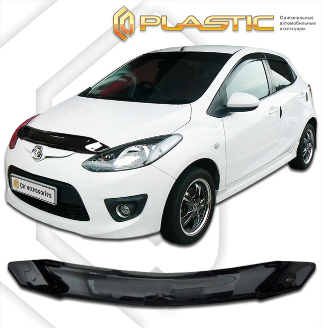 Дефлектор капота (Classic полупрозрачный) Mazda Demio  2010010307370