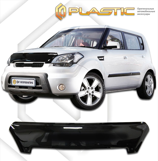 Дефлектор капота (Classic полупрозрачный) Kia Soul  2010010308315